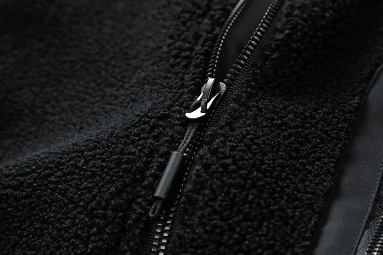 Veste polaire Sherpa à col montant pour homme