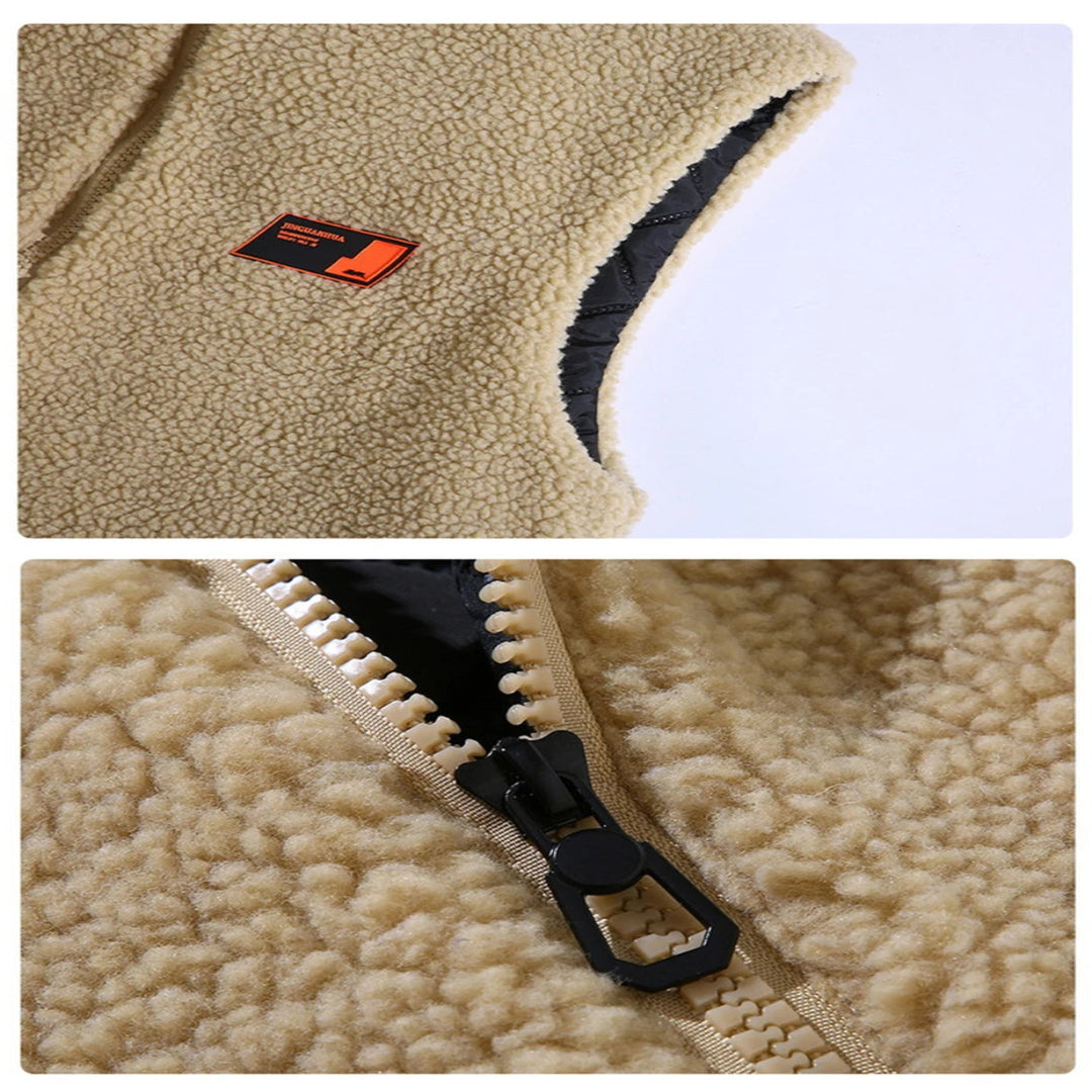 Gilet sans manches en polaire unie pour homme grande taille