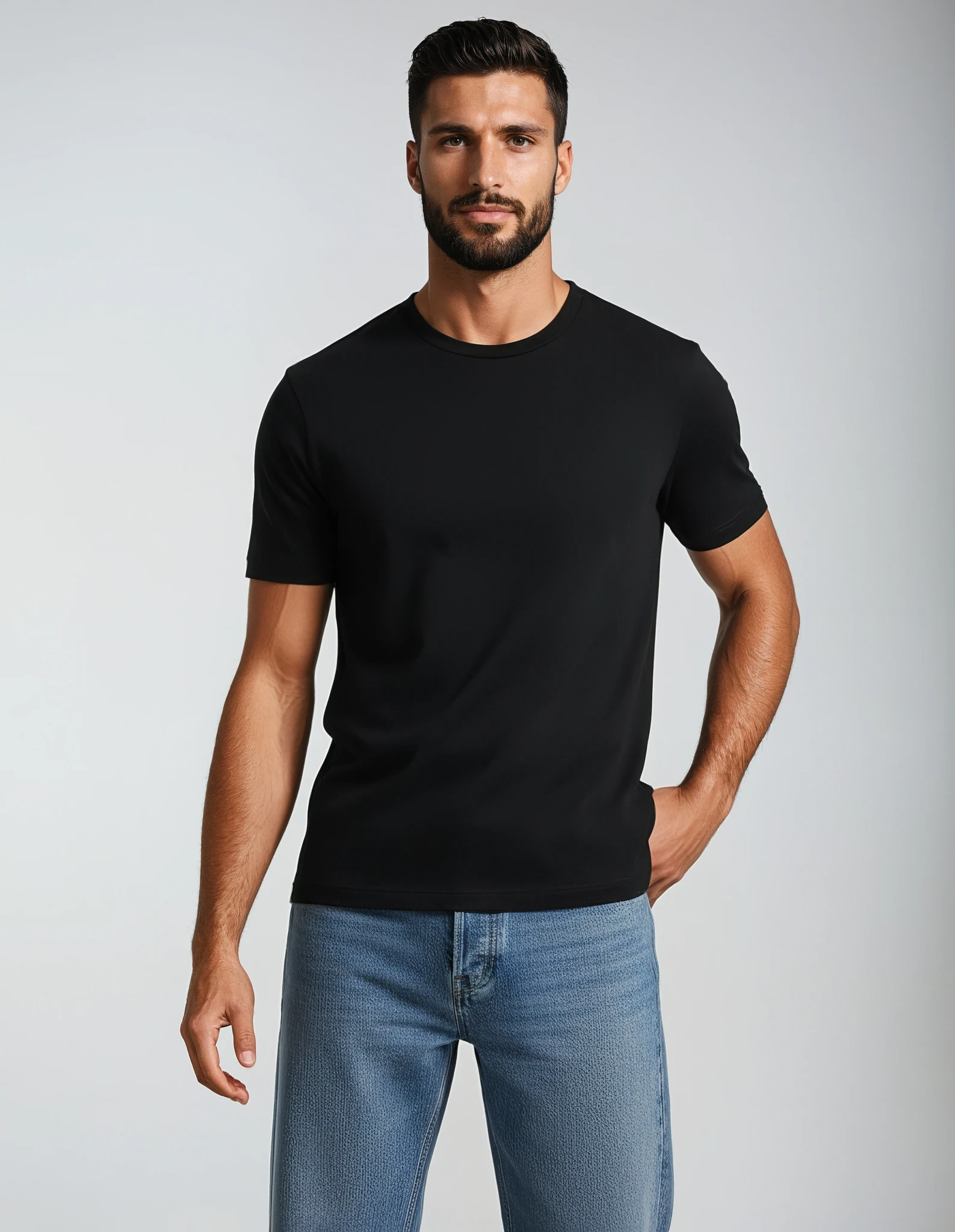 T-Shirt Manches Courtes à Col Rond pour Homme