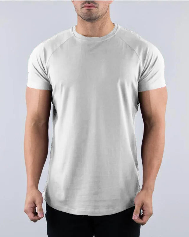 T-shirt Sport Homme à Manches Courtes et Col Rond