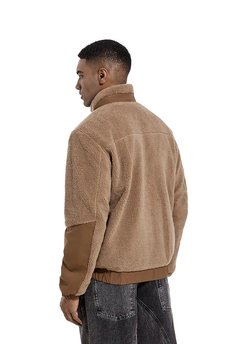 Veste polaire Sherpa à col montant pour homme