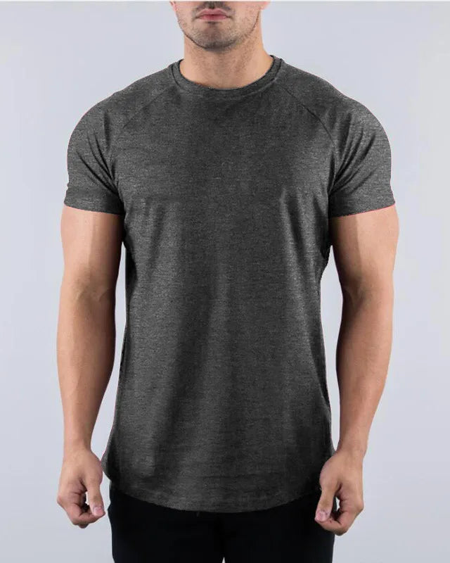 T-shirt Sport Homme à Manches Courtes et Col Rond