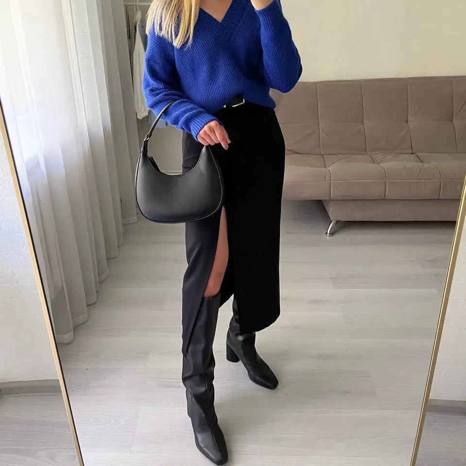 Bottes hautes femme à bout carré