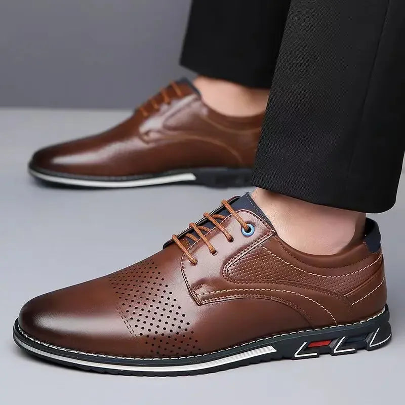 Chaussures Derby Perforées Pour Homme