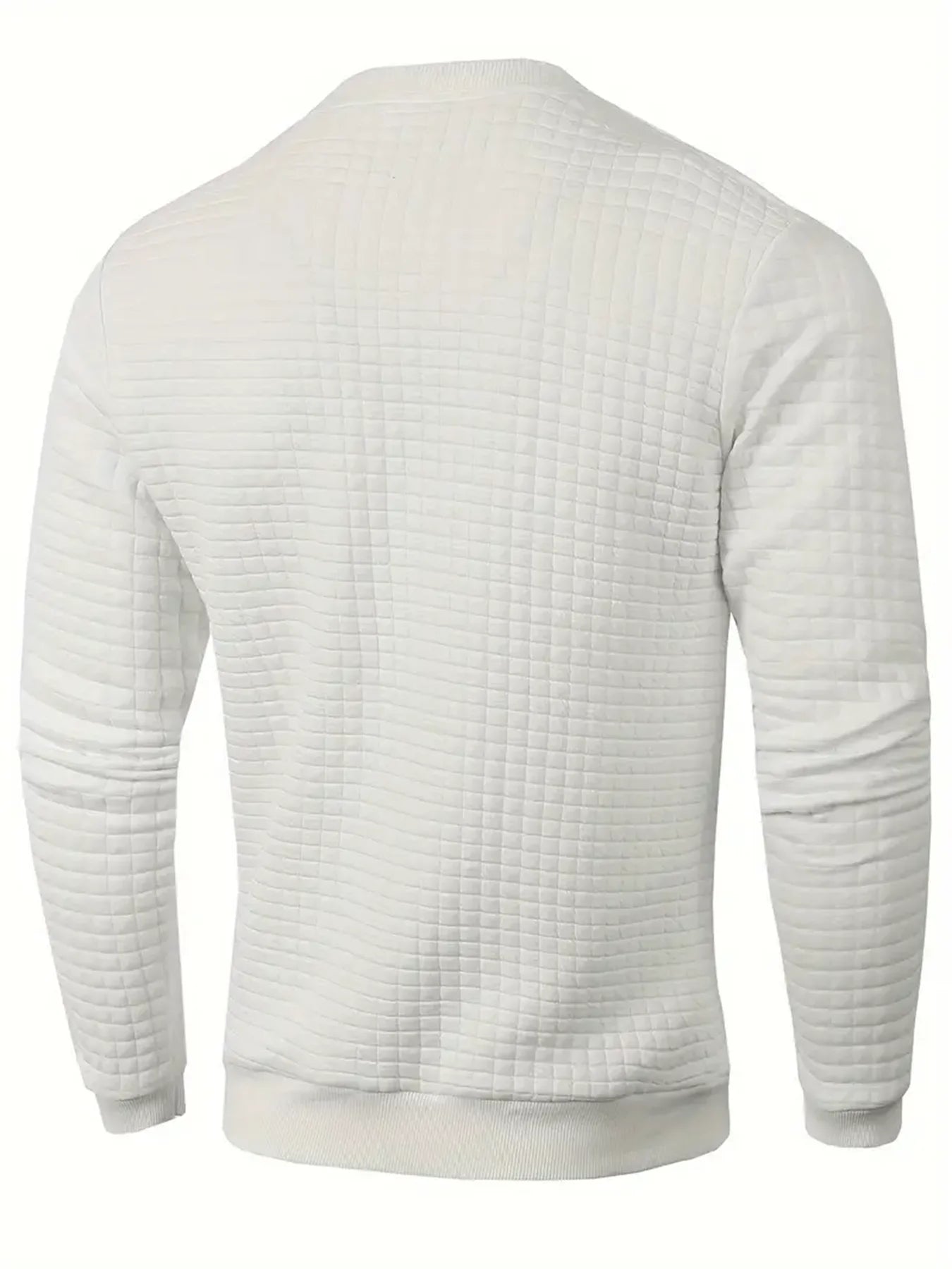 Pull en Maille Texturée à Col Rond pour Homme