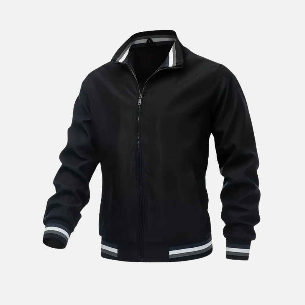 Vest med lynlås og høj krave til mænd