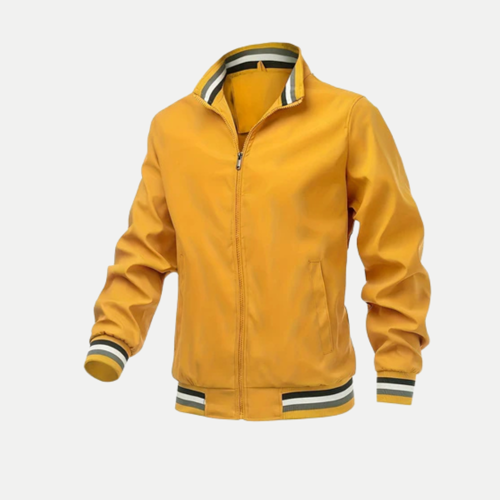 Vest med lynlås og høj krave til mænd