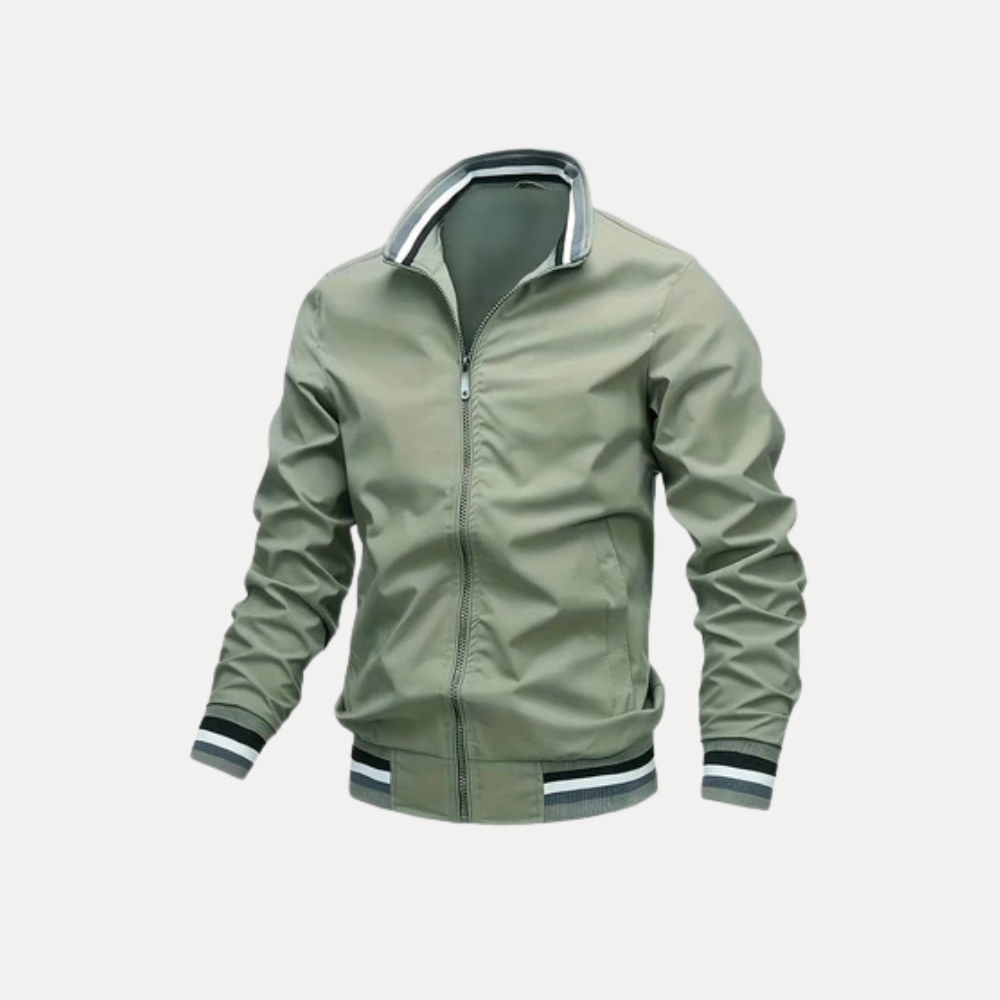 Vest med lynlås og høj krave til mænd