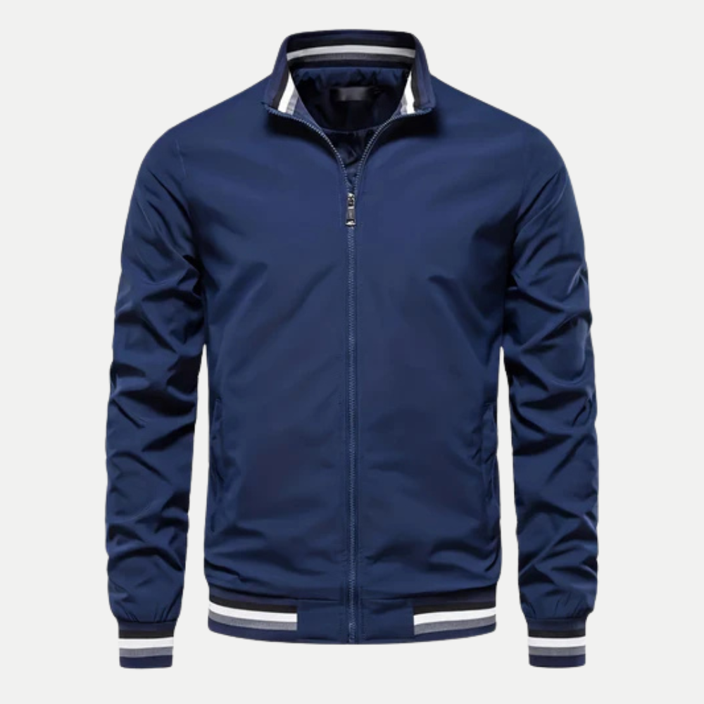 Vest med lynlås og høj krave til mænd