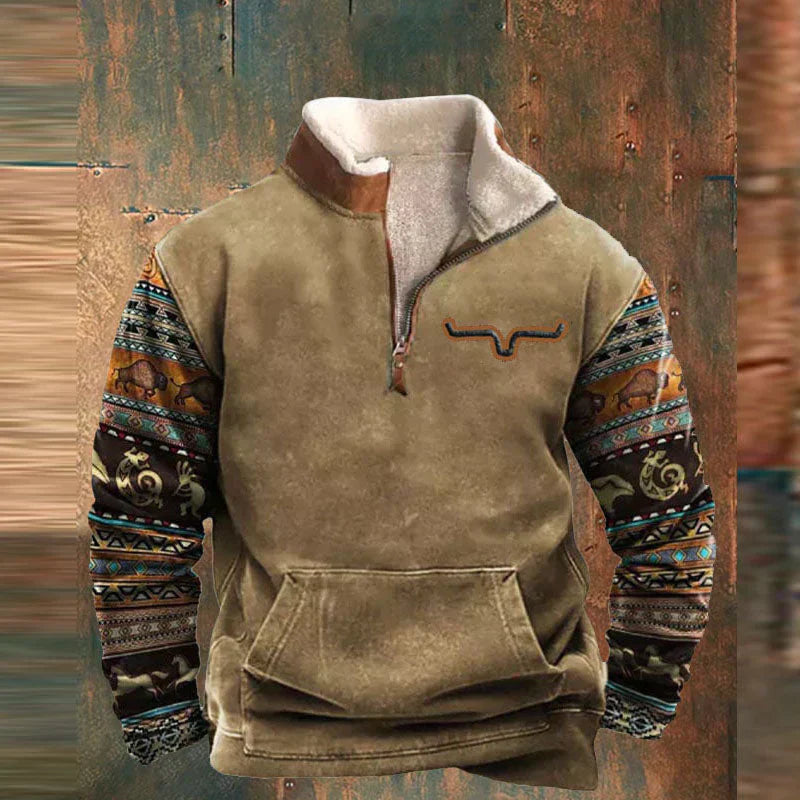 Pull zippé en quart pour homme