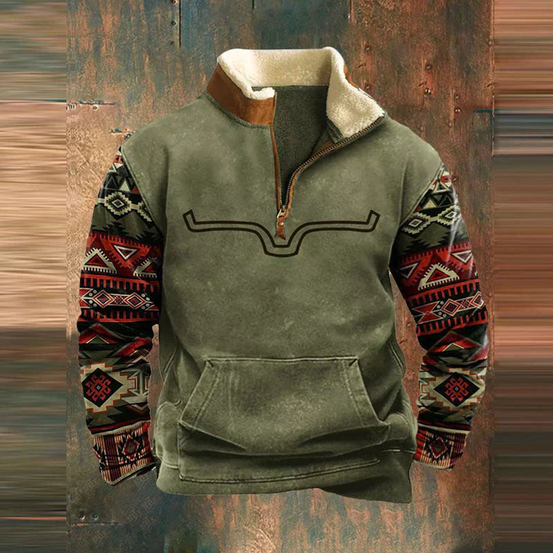 Pull zippé en quart pour homme