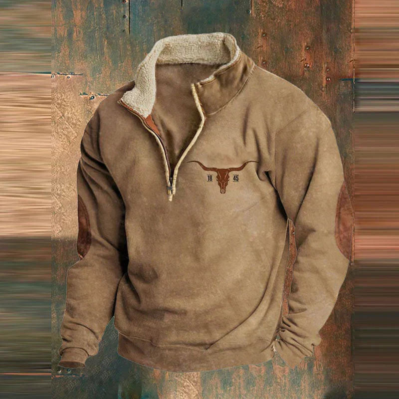 Pull zippé en quart pour homme