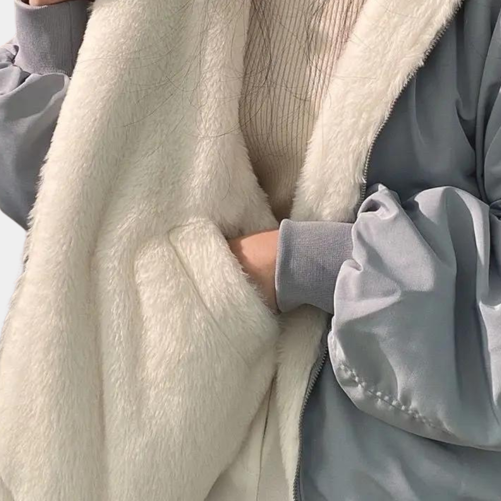 Veste d’hiver pour femme Matelassée déperlante Col à capuche Style urbain