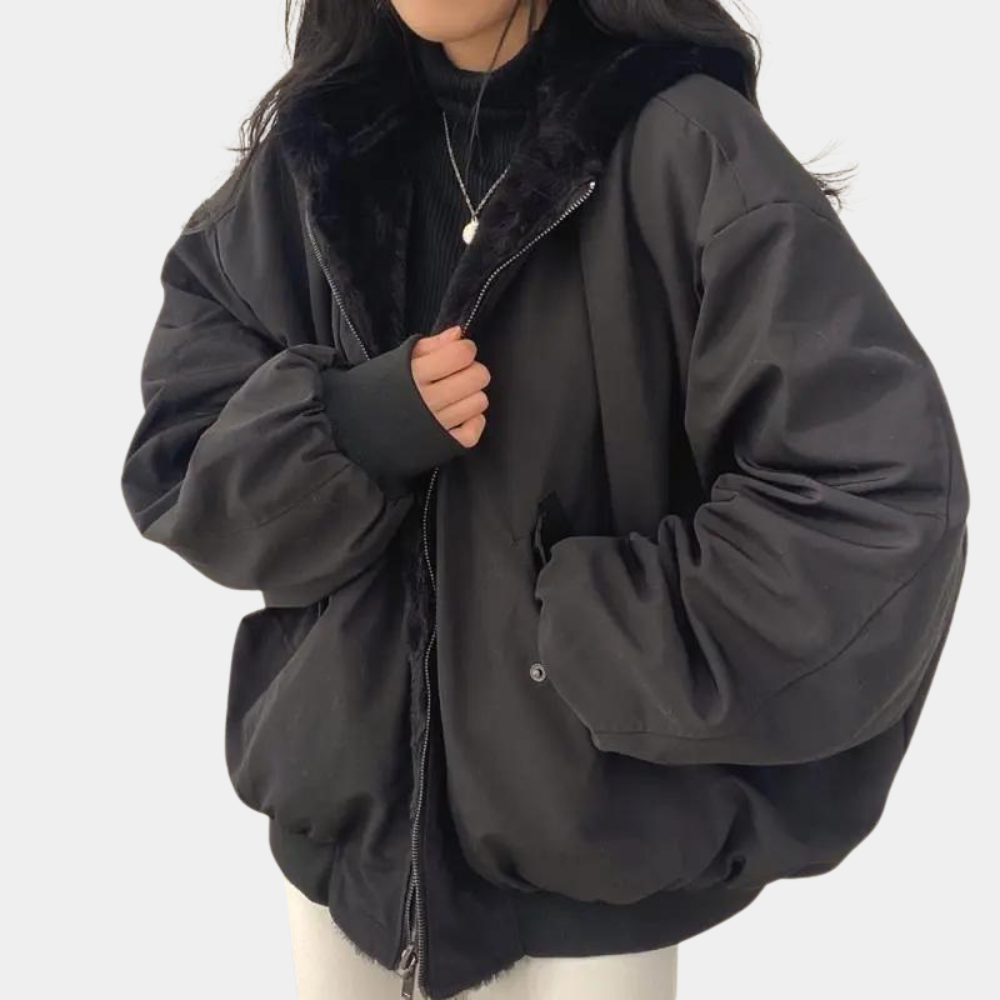 Veste d’hiver pour femme Matelassée déperlante Col à capuche Style urbain