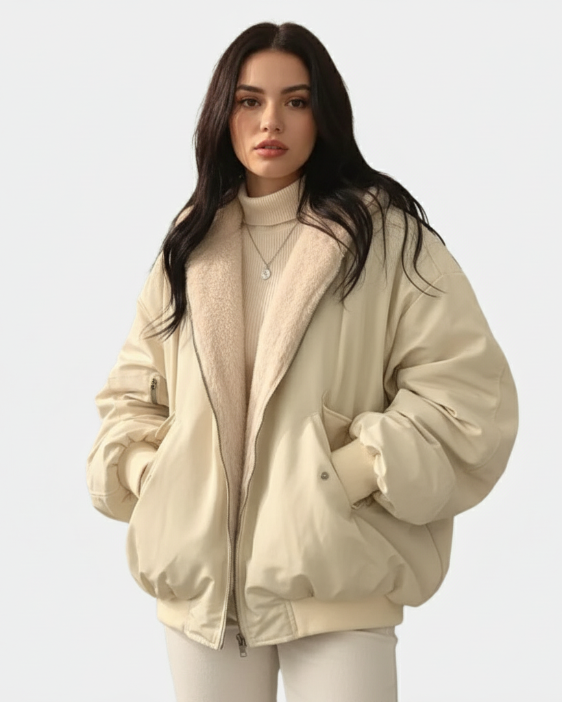 Vinterjakke til kvinder i quiltet, vandafvisende materiale med hætte i urban stil