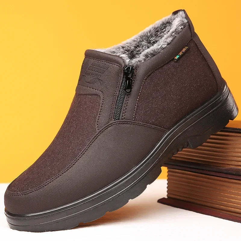Chaussures d'hiver doublées de fourrure pour homme