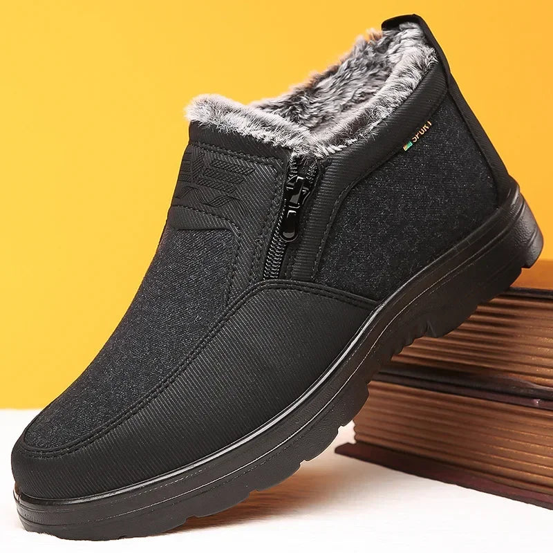Chaussures d'hiver doublées de fourrure pour homme