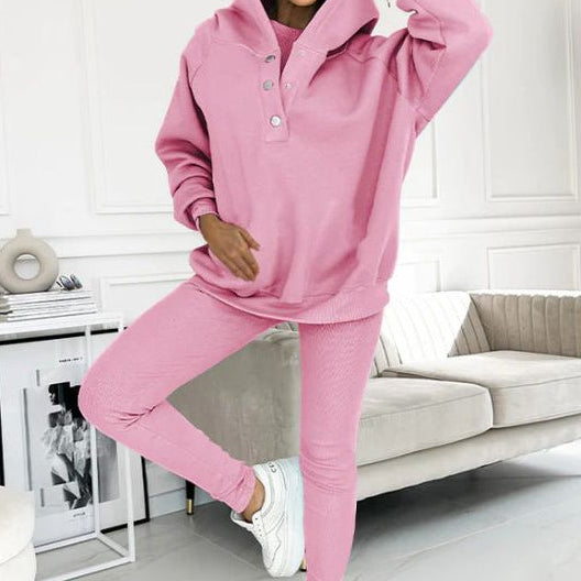 Ensemble Femme 3 Pièces | Sweat à Capuche, Veste Sans Manches et Pantalon