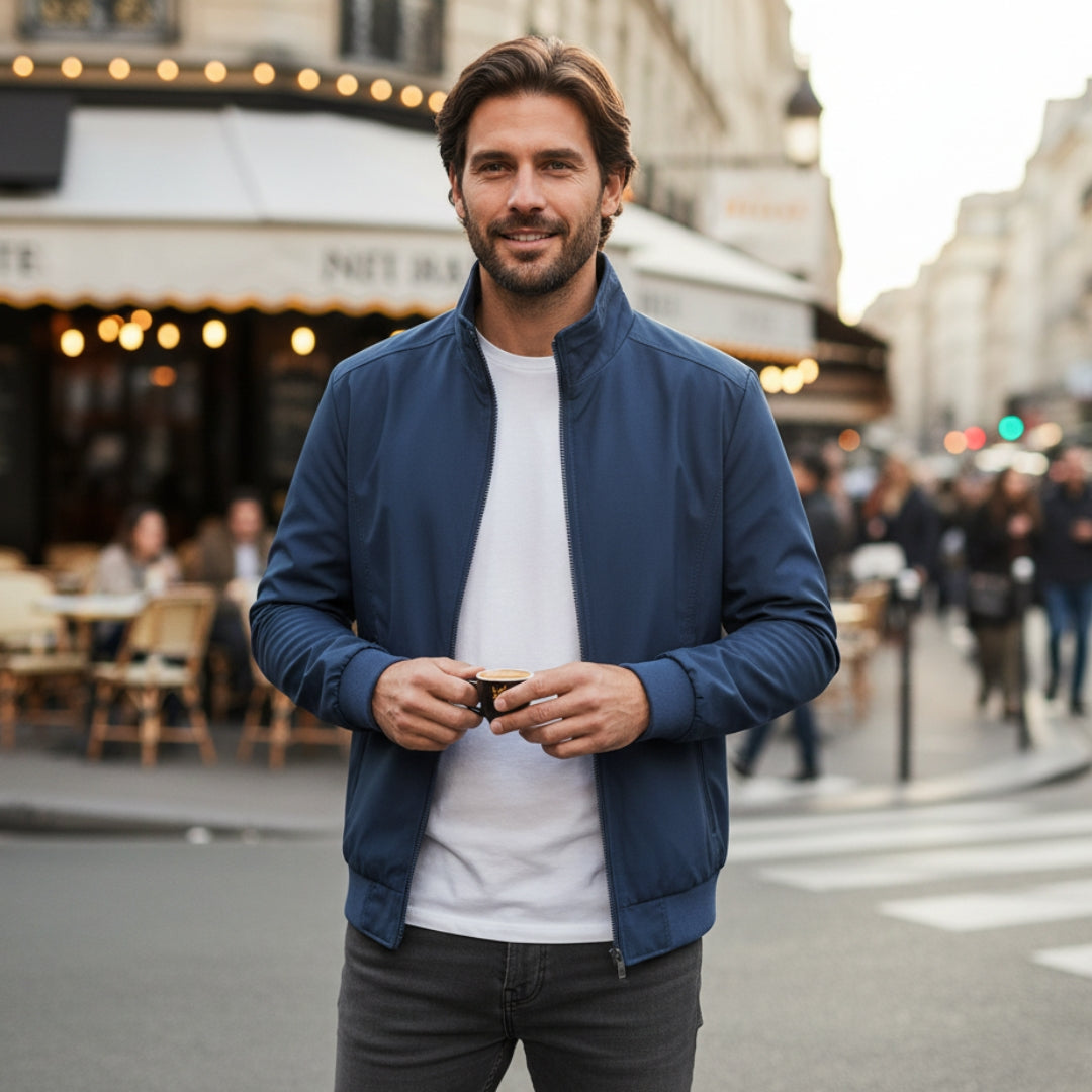 Veste déperlante pour homme Col montant Usage quotidien et extérieur