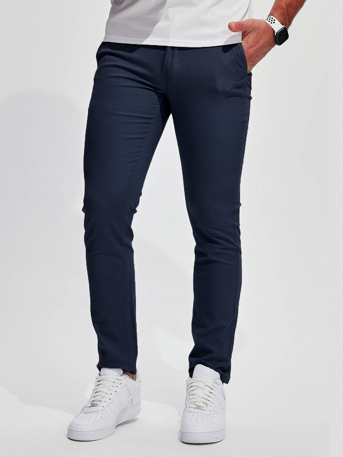 Pantalon chino à jambe droite pour homme