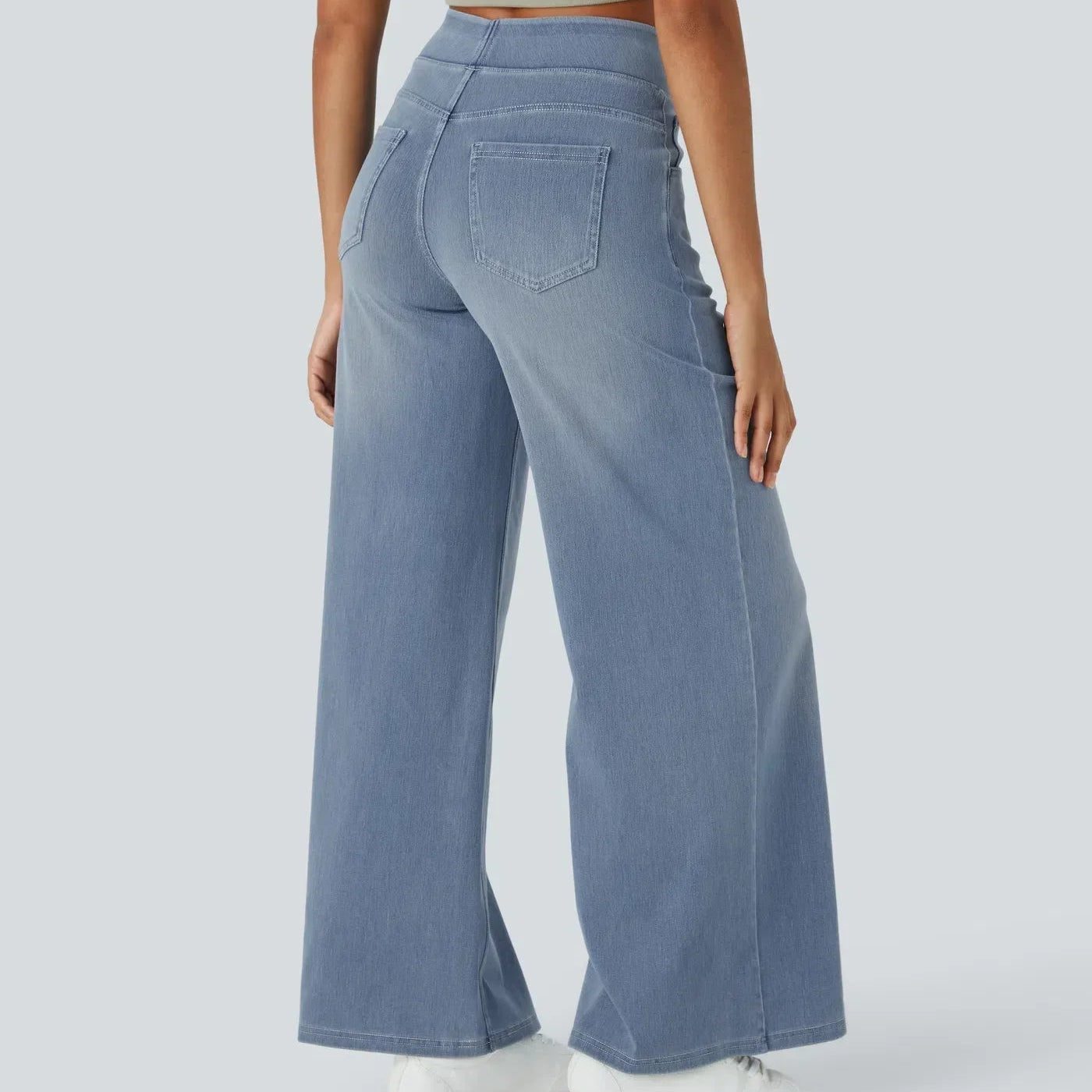 Pantalon Femme | Jambe Large et Coupe Droite en Denim