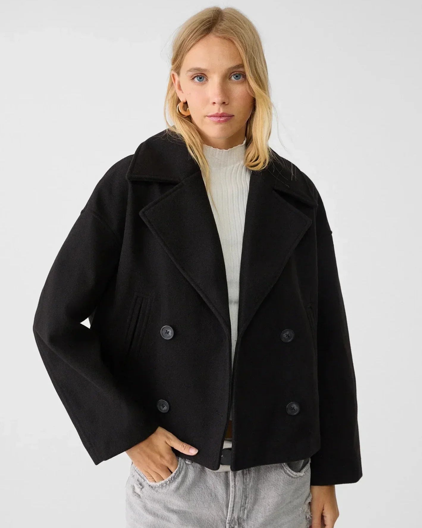 Veste Courte à Double Boutonnage pour Femme