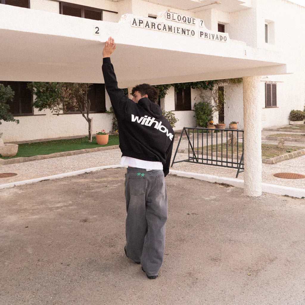 Sweat à capuche colorblock avec imprimé lettres pour homme