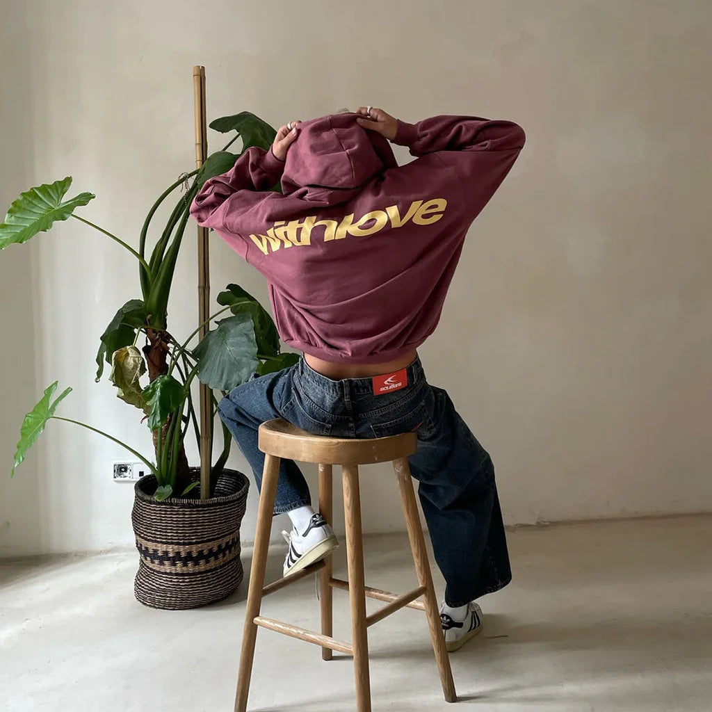 Sweat à capuche colorblock avec imprimé lettres pour homme