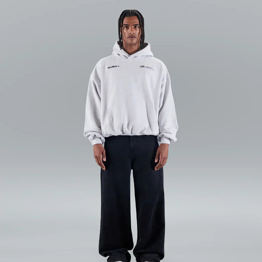 Sweat à capuche colorblock avec imprimé lettres pour homme