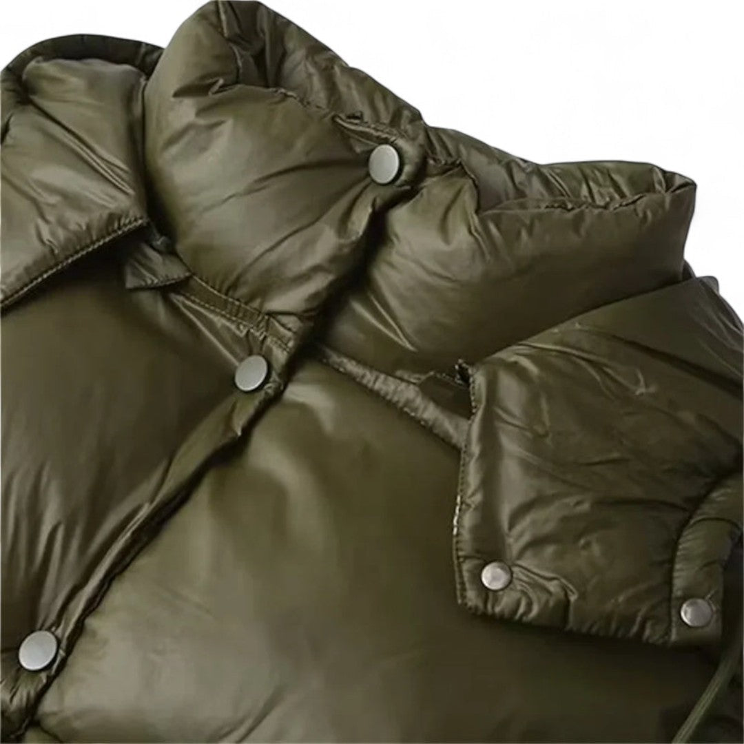 Veste Matelassée à Capuche Courte pour Femme