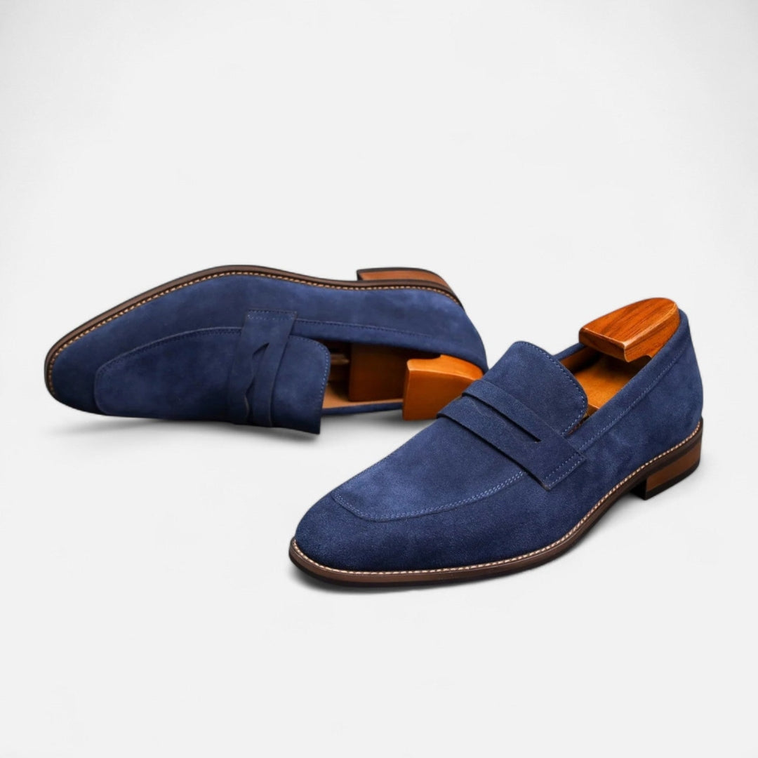 Mocassins Homme à Barrette – Matière Synthétique Aspect Daim