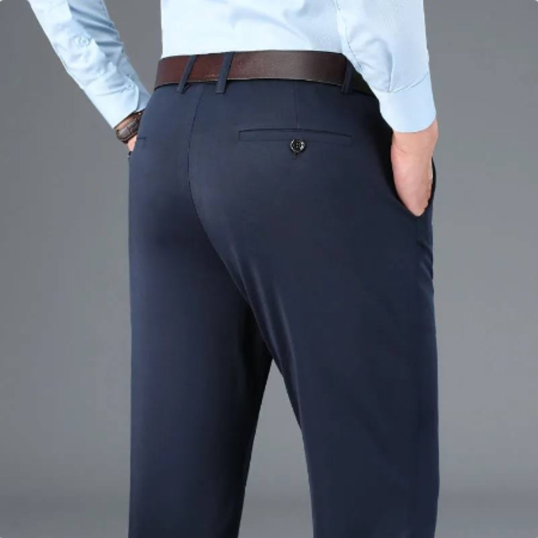 Pantalon habillé homme à jambe droite et taille plate