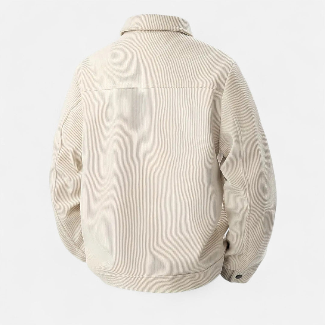 Surchemise en velours côtelé avec boutons et poches pour homme