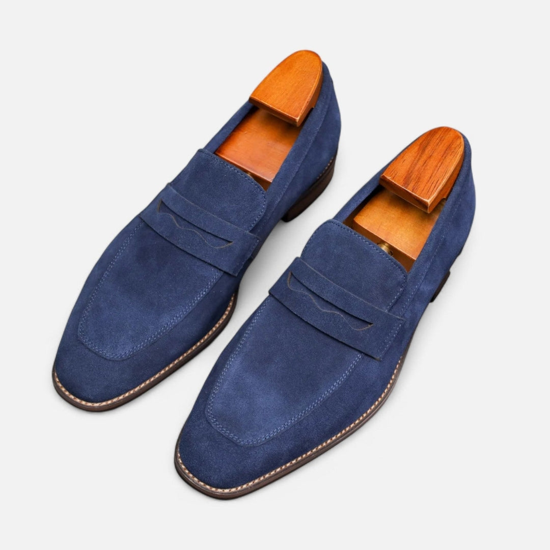 Mocassins Homme à Barrette – Matière Synthétique Aspect Daim