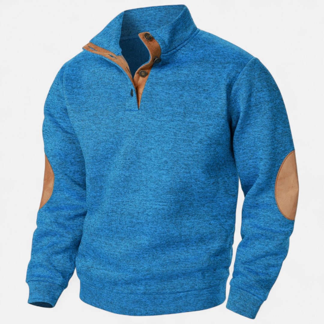 Sweatshirt à col boutonné pour homme