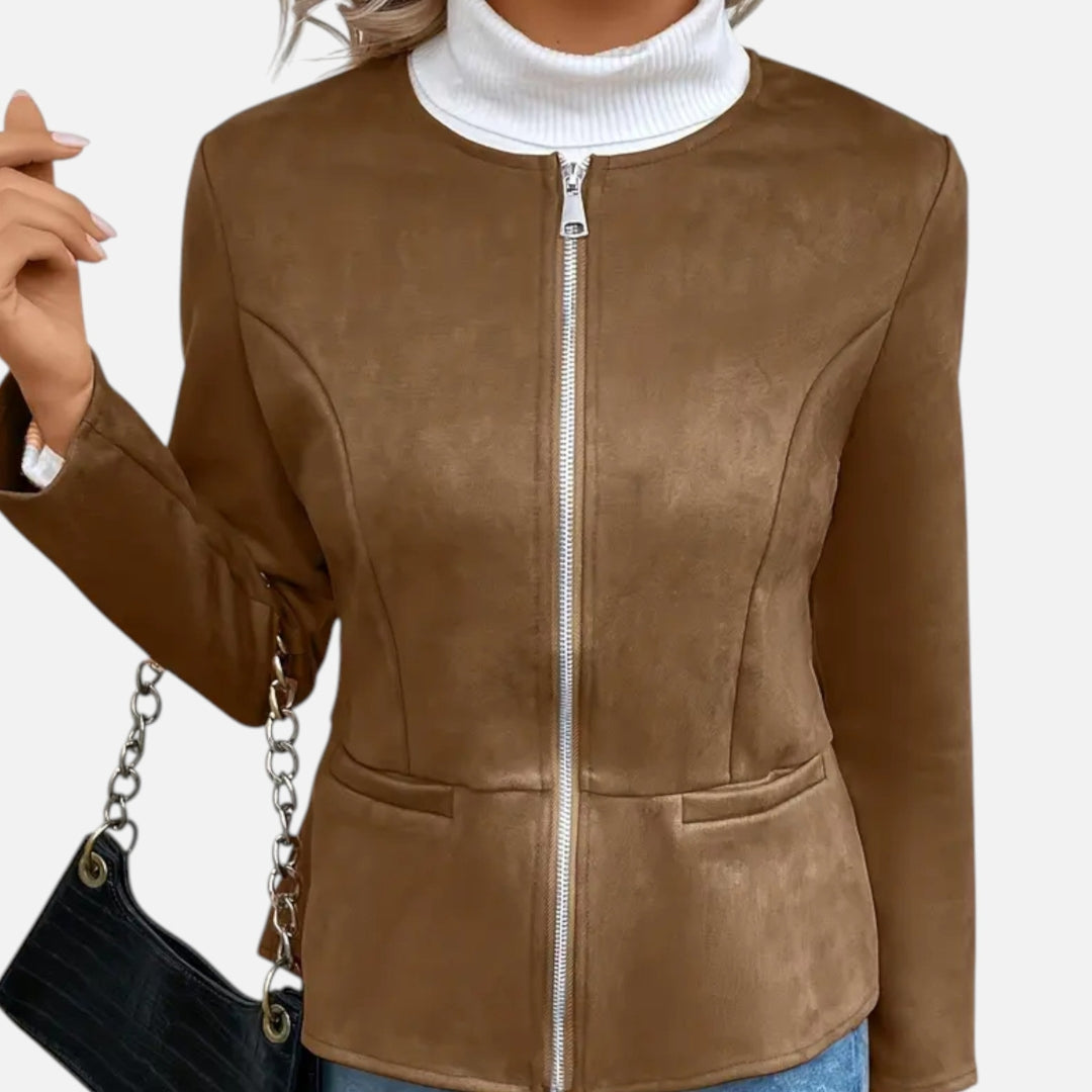 Veste zippée à manches longues pour femme