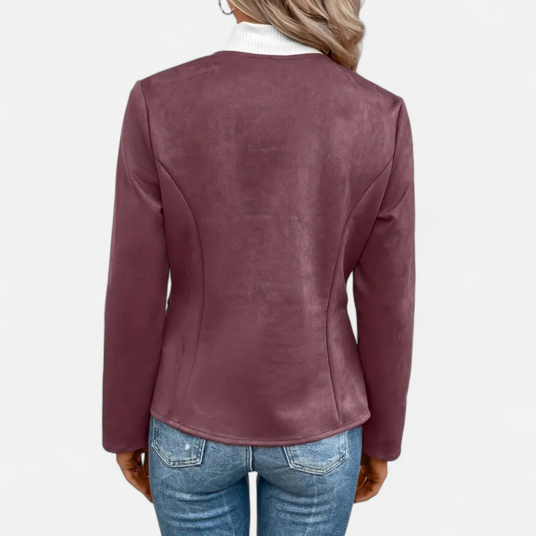 Veste zippée à manches longues pour femme