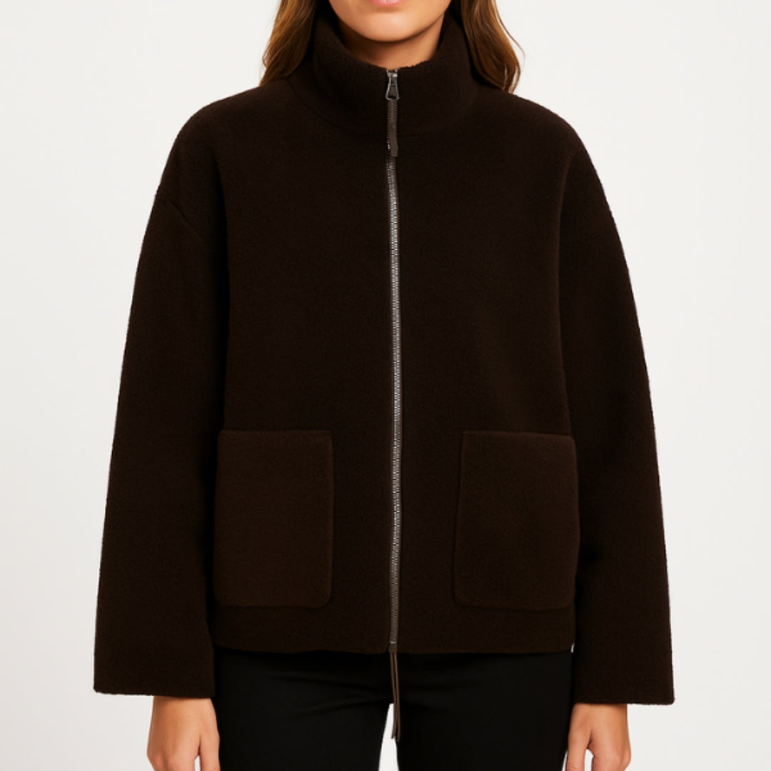 Veste zippée en polaire avec poches pour femme