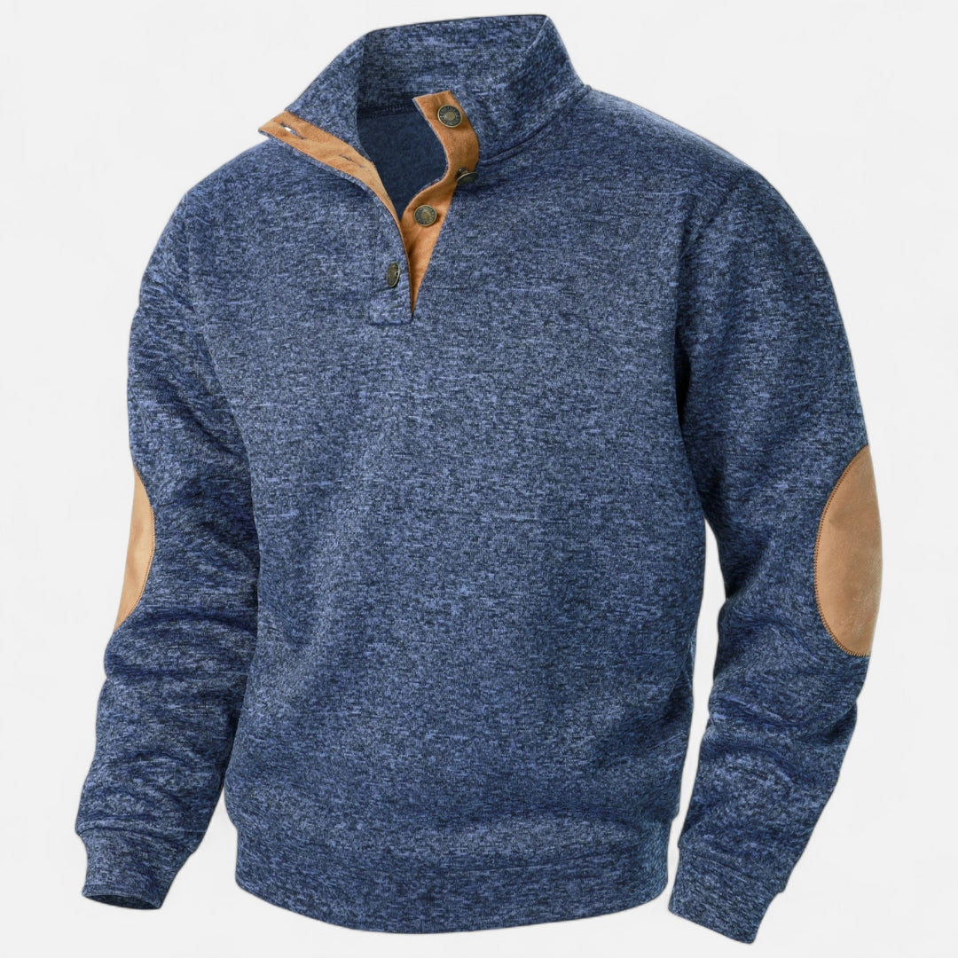 Sweatshirt à col boutonné pour homme