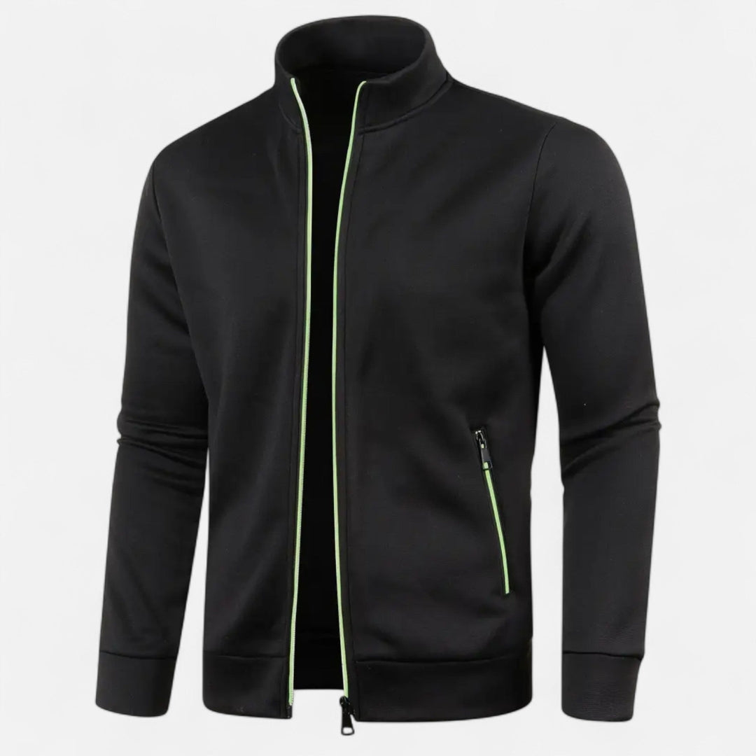 Veste sweat zippée à col montant pour homme