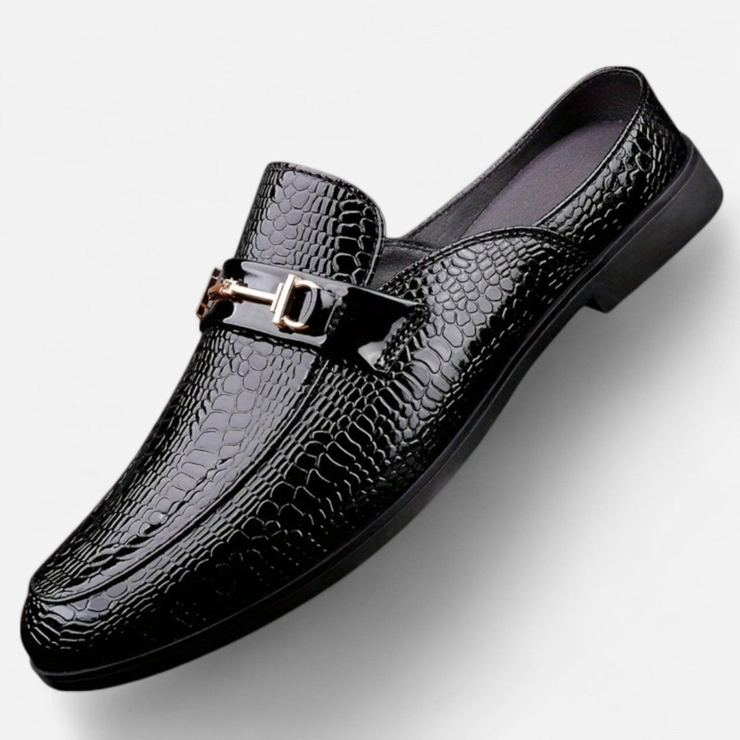 Mocassins à enfiler texturés avec détail métallique pour homme