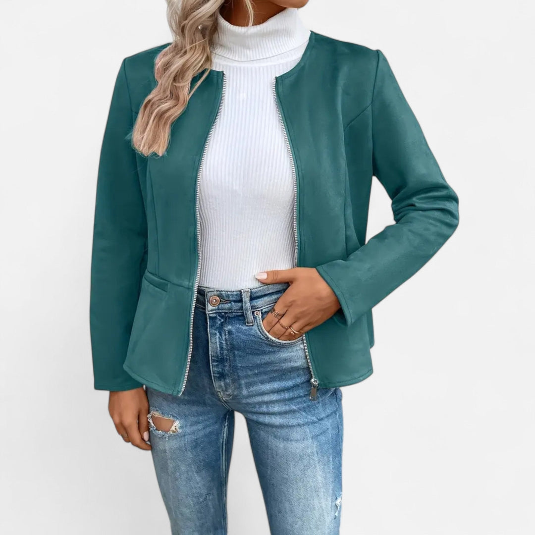 Veste zippée à manches longues pour femme