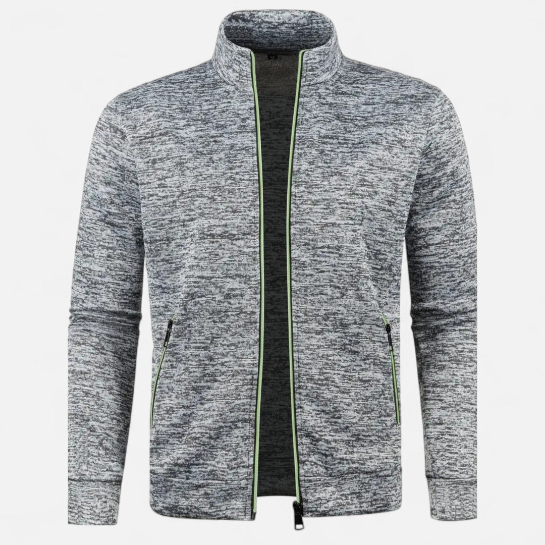 Veste sweat zippée à col montant pour homme