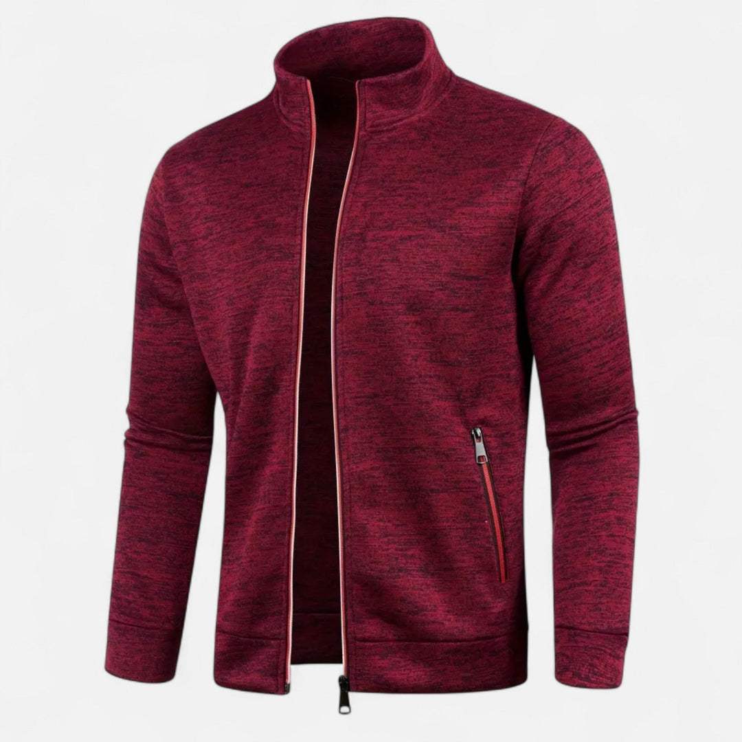 Veste sweat zippée à col montant pour homme