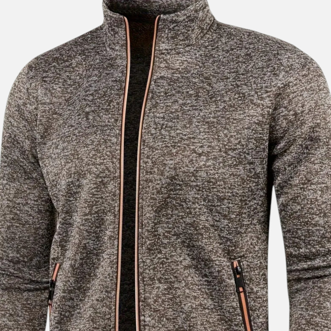 Veste sweat zippée à col montant pour homme