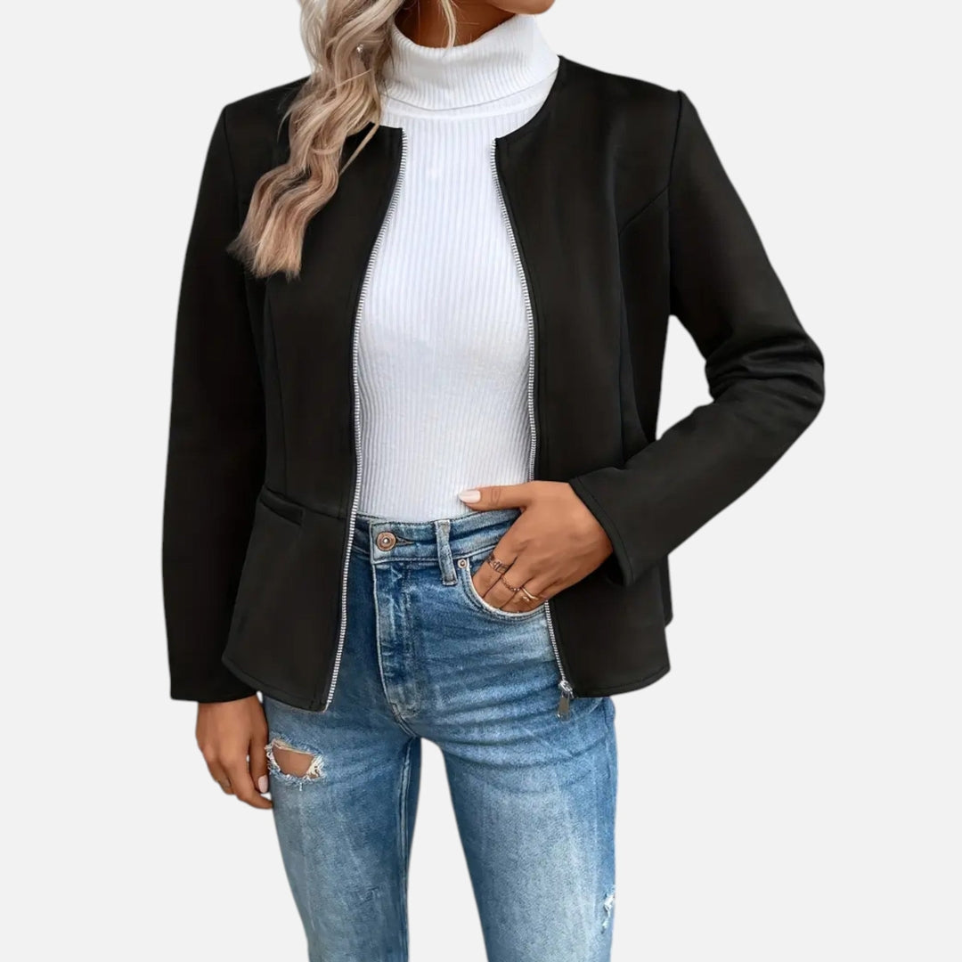 Veste zippée à manches longues pour femme