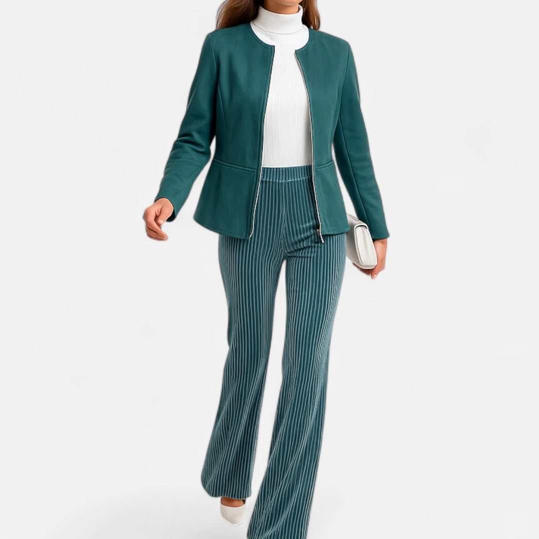 Veste zippée à manches longues pour femme