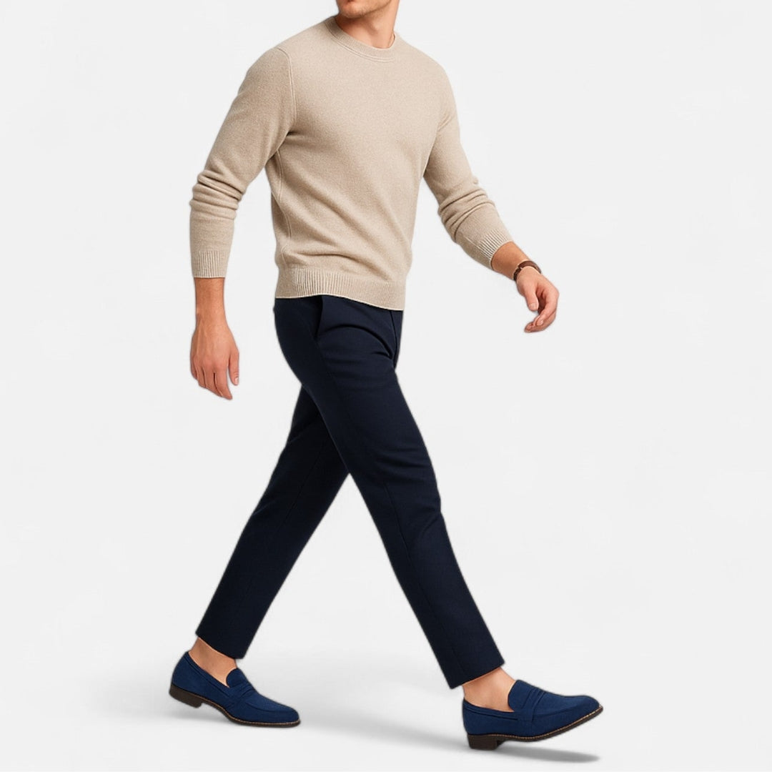 Mocassins Homme à Barrette – Matière Synthétique Aspect Daim