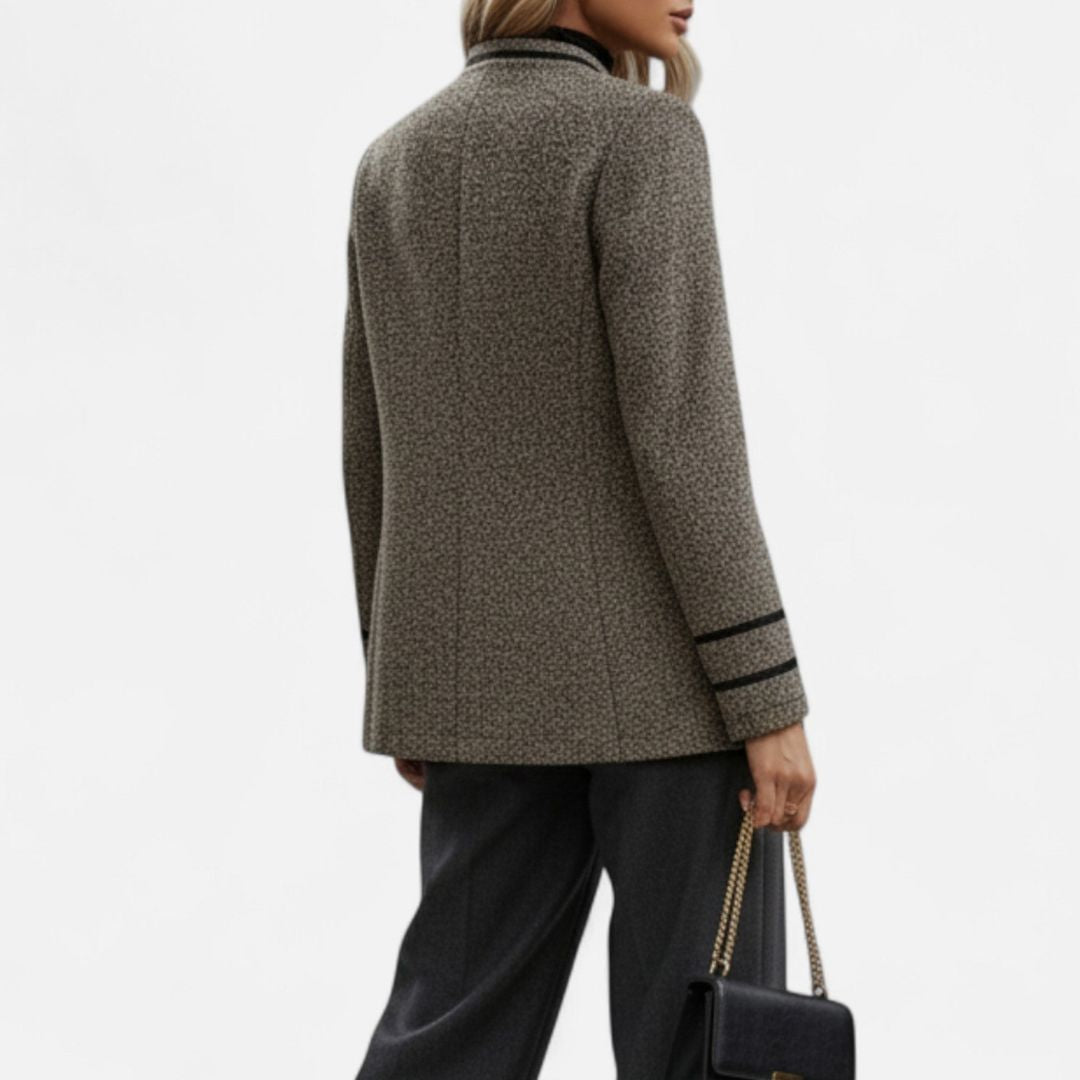 Manteau en Tweed à Boutons pour Femme