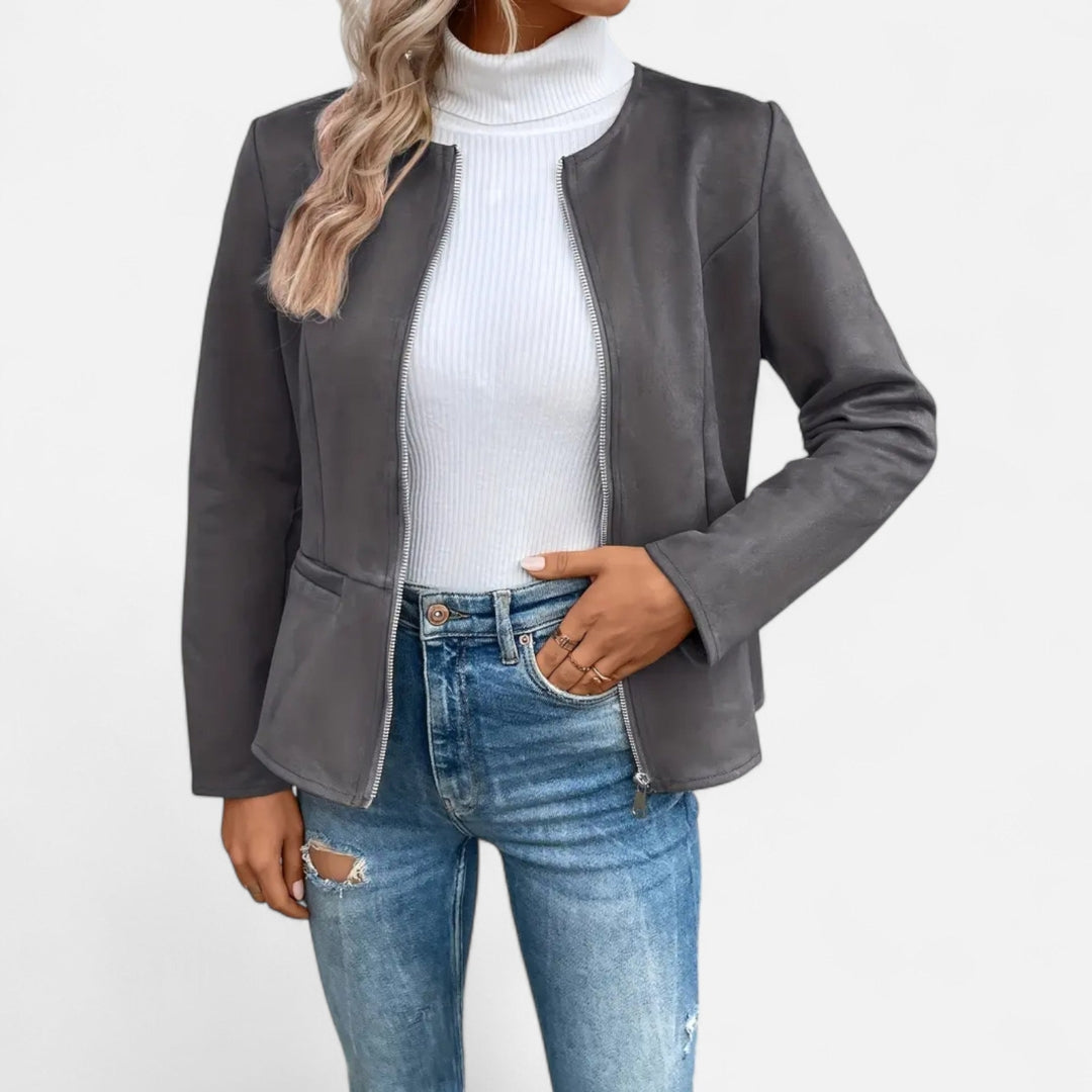Veste zippée à manches longues pour femme